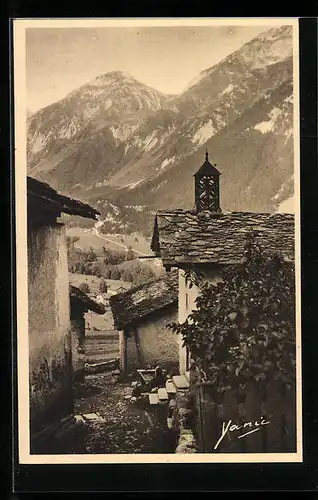 AK Pralognan, La Chapelle des Bieux et le petit Mont-Blanc