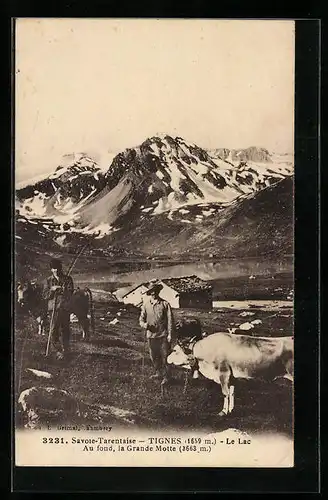 AK Tignes, Le lac, Au fond, la Grande Motte