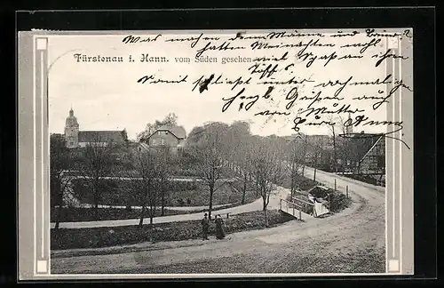 AK Fürstenau i. Hann., Ortseingang von Süden gesehen