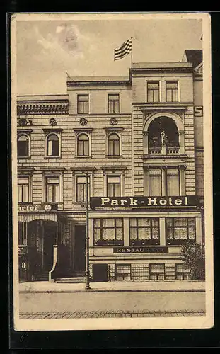 AK Bremen, Park-Hotel Richard Sieler, Strassenansicht