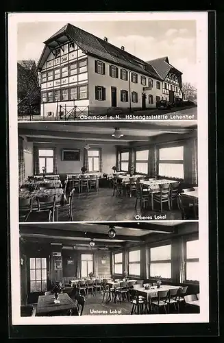 AK Oberndorf a. N., Gasthaus Lehenhof, Gebäude und Innenansichten
