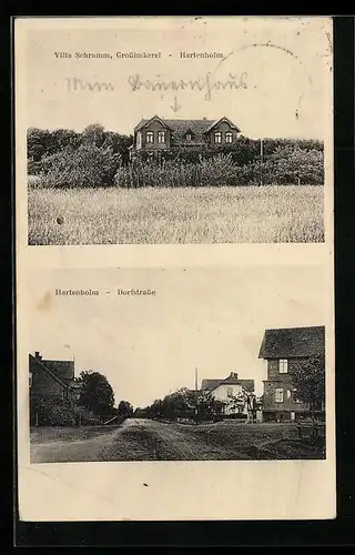 AK Hartenholm, Grossimkerei Villa Schramm, Dorfstrasse