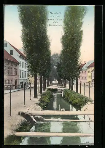 AK Neustadt /Orla, Gerbergasse mit Orla
