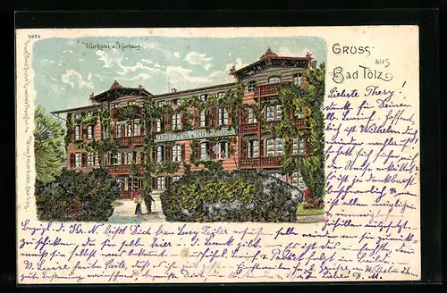 Lithographie Bad Tölz, Kurhotel und Kurhaus