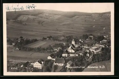 AK Abstetten, Teilansicht, Fliegeraufnahme