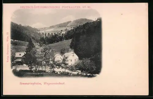 AK Breitenstein /Semmeringbahn, Wagnerviaduct