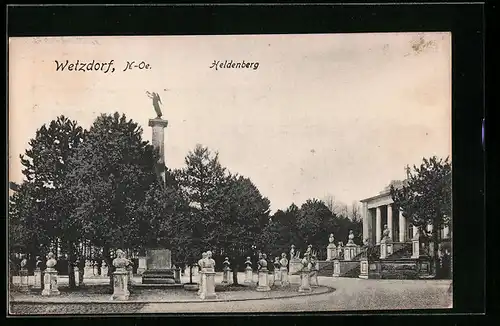 AK Wetzdorf, Denkmal auf dem Heldenberg