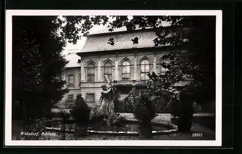 AK Wetzdorf, Schloss mit Teich