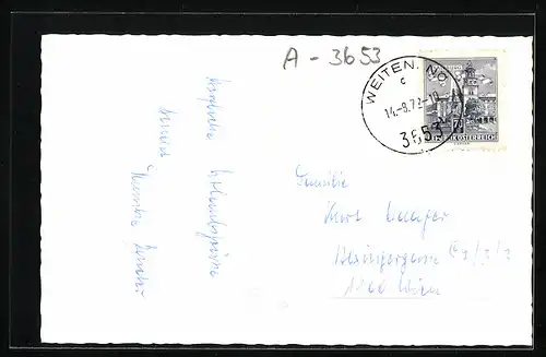 AK Elsarn am Jauerling, Strassenpartie mit Gasthof Schenner und Kirche