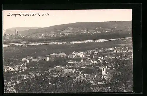 AK Lang-Enzersdorf, Teilansicht mit Kirche
