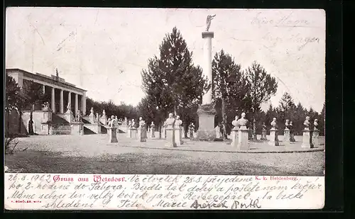 AK Wetzdorf, Walhalla und Denkmal am k. k. Heldenberg