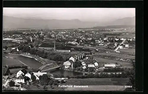 AK Knittelfeld, Ortsansicht aus der Vogelschau