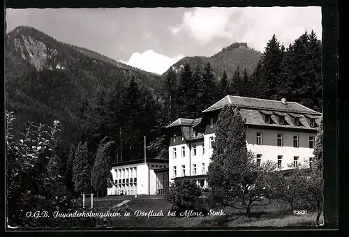AK Dörflach bei Aflenz, Blick auf das Jugenderholungsheim
