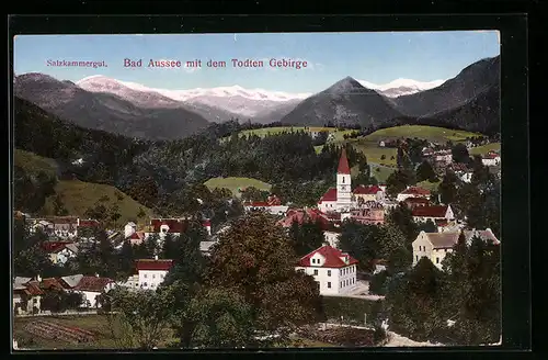 AK Bad Aussee, Gesamtansicht mit Todten Gebirge
