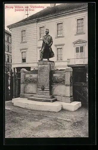 AK Graz, Herzog Wilhelm von Württemberg-Denkmal