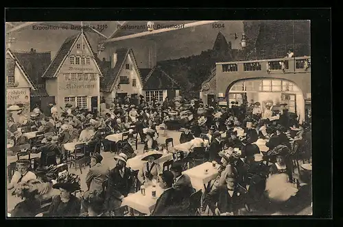 AK Bruxelles, Exposition 1910, Restaurant Alt Düsseldorf