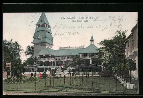 AK Zwickau, Gewerbe- und Industrie-Ausstellung 1906, Teich-Cafe