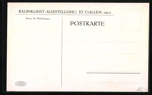 AK St. Gallen, Raumkunst-Ausstellung 1912, Moderne Kücheneinrichtung