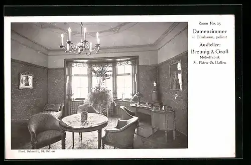 AK St. Gallen, Raumkunst-Ausstellung 1912, Damenzimmer