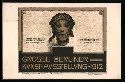 Künstler-AK Berlin, Grosse Kunst-Ausstellung 1912, Antike Büste