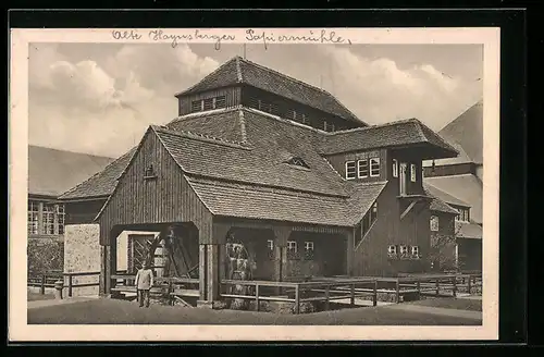 AK Leipzig, Weltausstellung für Buchgewerbe und Graphik 1914, die alte Haynsburger Papiermühle