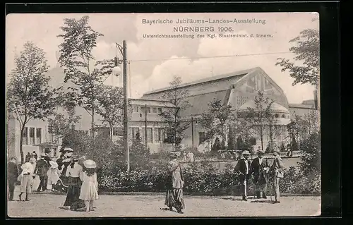 AK Nürnberg, Bayerische Jubiläums-Landes-Ausstellung 1906, Unterrichtsausstellung d. Kgl. Staatsminist. d. Innern.