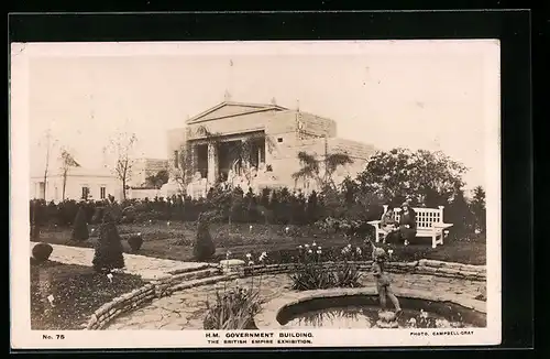 AK London, British Empire Exhibition 1924, H. M., Government Building