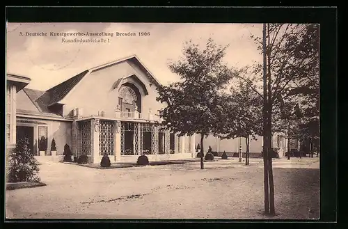 AK Dresden, Deutsche Kunstgewerbe Ausstellung 1906, Kunstindustriehalle 1