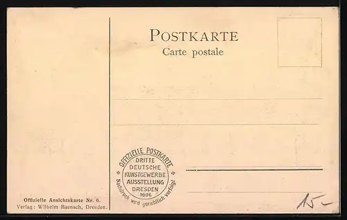 AK Dresden, 3. Deutsche Kunstgewerbe-Ausstellung 1906, Kunstindustriehalle II