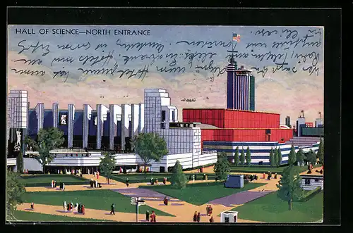 AK Chicago, International Exposition 1933, Hall of Science