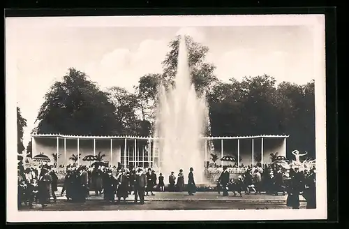 AK Dresden, Internationale Gartenbau-Ausstellung 1926, Rosenhof mit Leuchtspringbrunnen