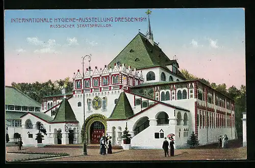 AK Dresden, Internationale Hygiene-Ausstellung 1911, Russischer Pavillon