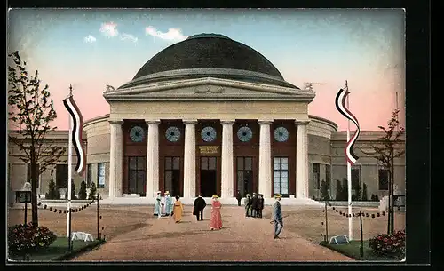 AK Leipzig, Internationale Baufachausstellung 1913, Betonhalle