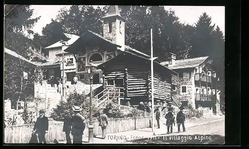 AK Torino, Esposizione 1911, Il villagio Alpino, Ausstellung