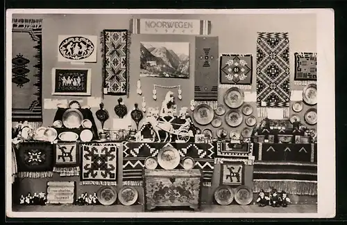 AK Amsterdam, Norsk stand, Hausgesunds avd. Internasjonale Handarbeidsutstilling 1938, Ausstellung