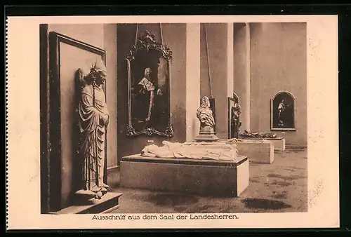 AK Köln, Jahrtausend-Ausstellung, Ausschnitt aus dem Saal der Landesherren