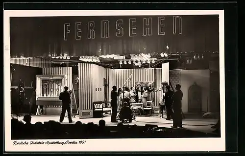 AK Berlin, Deutsche Industrie-Ausstellung 1951, Stand Fernsehen