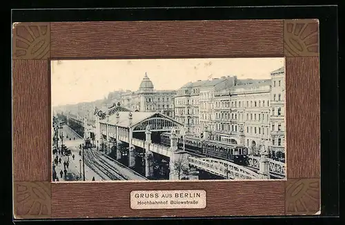 AK Berlin-Schöneberg, Hochbahnhof Bülowstrasse aus der Vogelschau