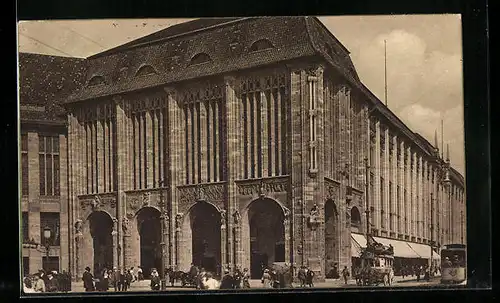 AK Berlin, Leipziger Platz, Ecke Leipzigerstrasse: Haupteingang Kaufhaus Wertheim