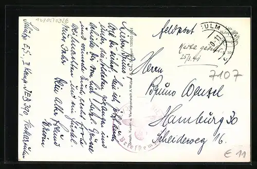 AK Neckarsulm, Strassenpartie mit Brunnen