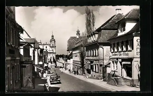 AK Neckarsulm, Blick in die Marktstrasse, Conditorei