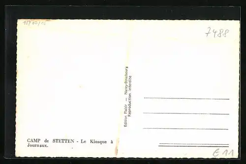 AK Stetten, Camp, Le Kiosque a Journaux