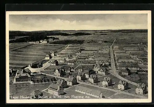 AK Stetten a. k. M., Lager Heuberg vom Flugzeug aus