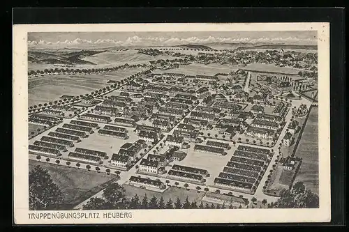 AK Heuberg, Truppenübungsplatz aus der Vogelschau