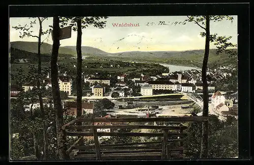 AK Waldshut, Ortsansicht mit Fluss