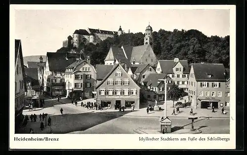 AK Heidenheim /Brenz, Idyllischer Stadtkern am Fusse des Schlossbergs
