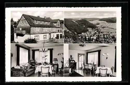 AK Willingen /Waldeck, Pension Behlen-Dregges, Ortsansicht