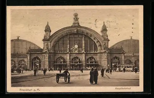 AK Frankfurt a. M., Hauptbahnhof, Frontansicht