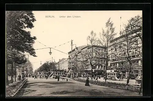 AK Berlin, Strassenpartie Unter den Linden