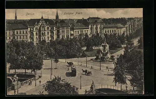 AK Berlin-Tiergarten, Lützow Platz aus der Vogelschau